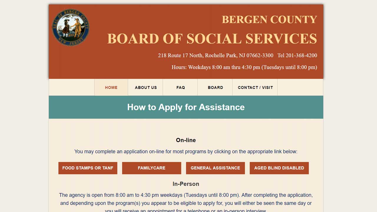 Social service jobs in bergen county